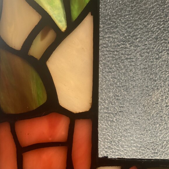 Stained Glass Photo Frame - Hummingbird and Flowers - Handcrafted - Picture 2 of 9